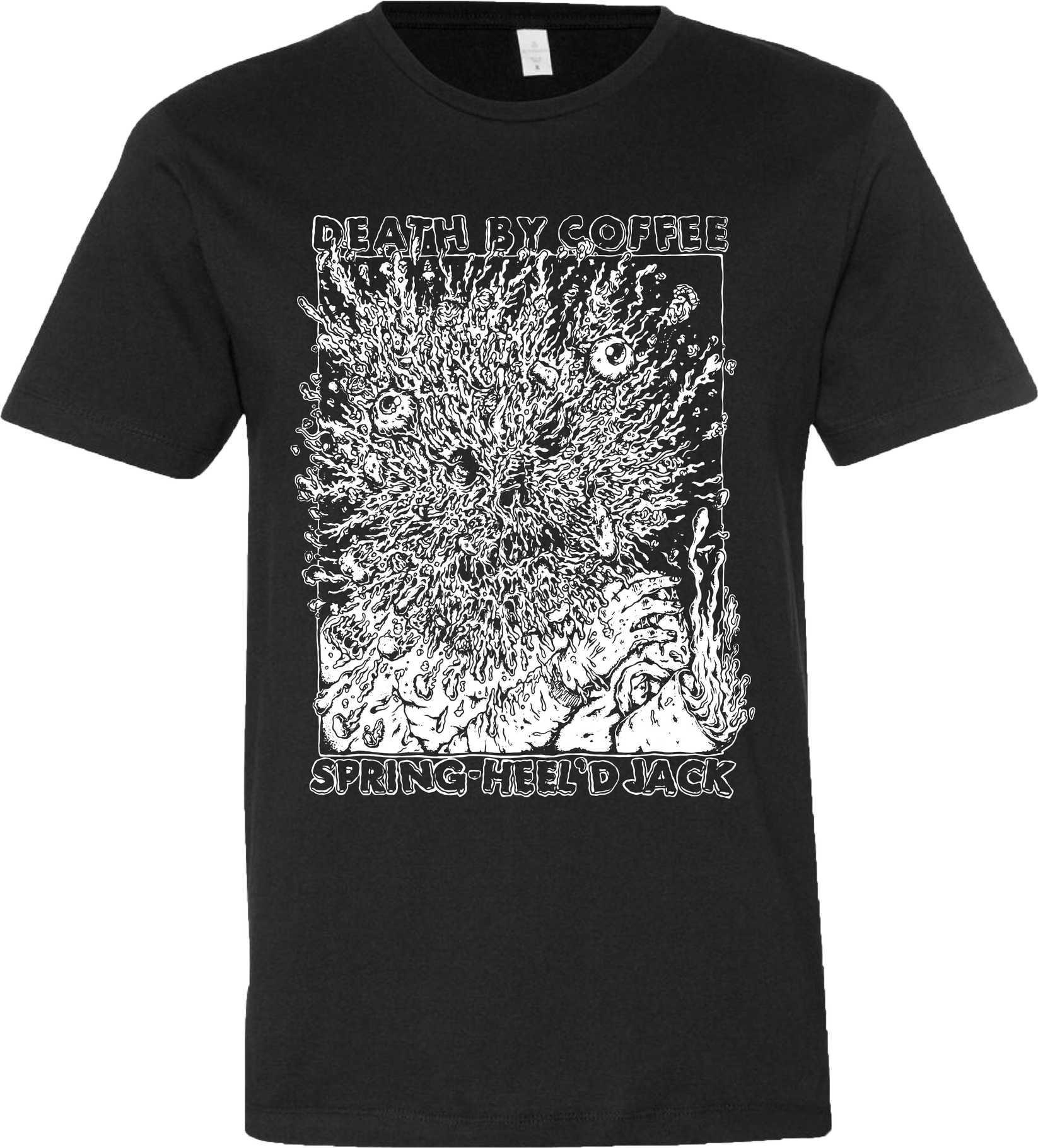 DEATH BY COFFEE Tshirt SpringHeel'd Jack Coffee